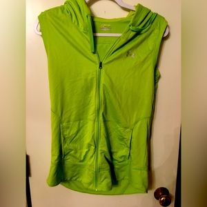 Under armor lime green vest. Size Medium.
